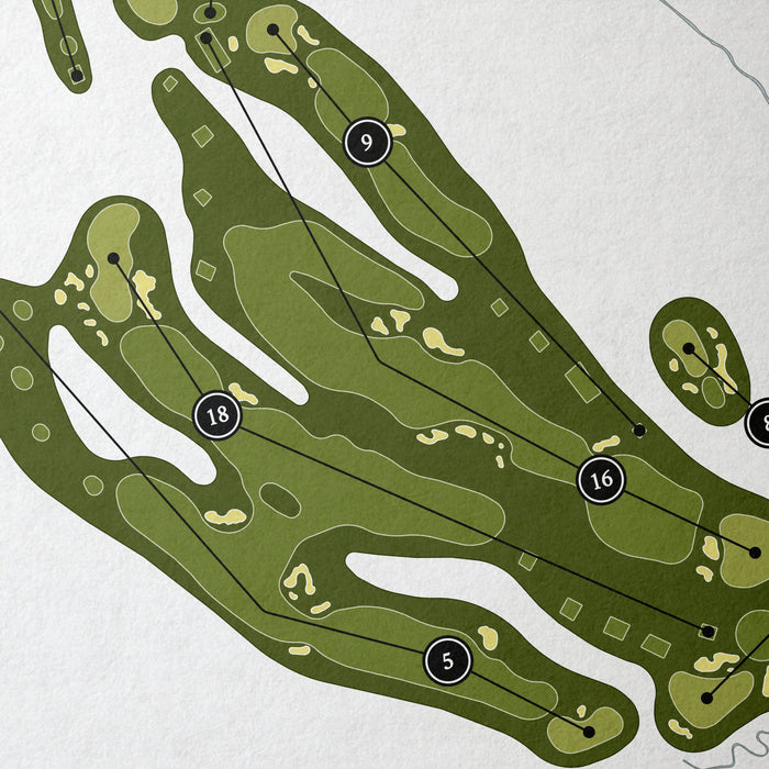 The Club at Lac La Belle | Golf Course Map | Close Up