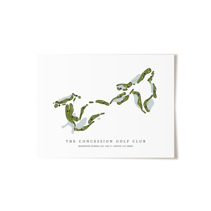 The Concession Golf Club | Golf Course Map | Unframed