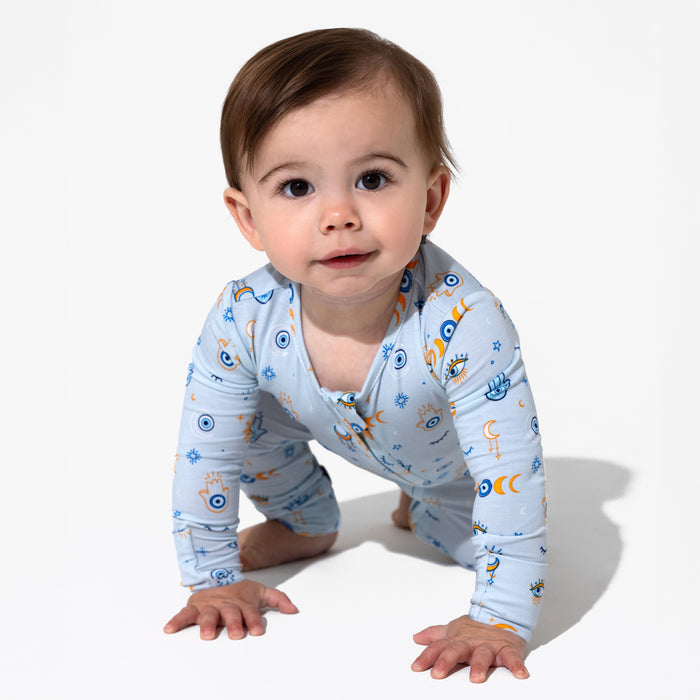 The Eye Blue Bamboo Convertible Footie