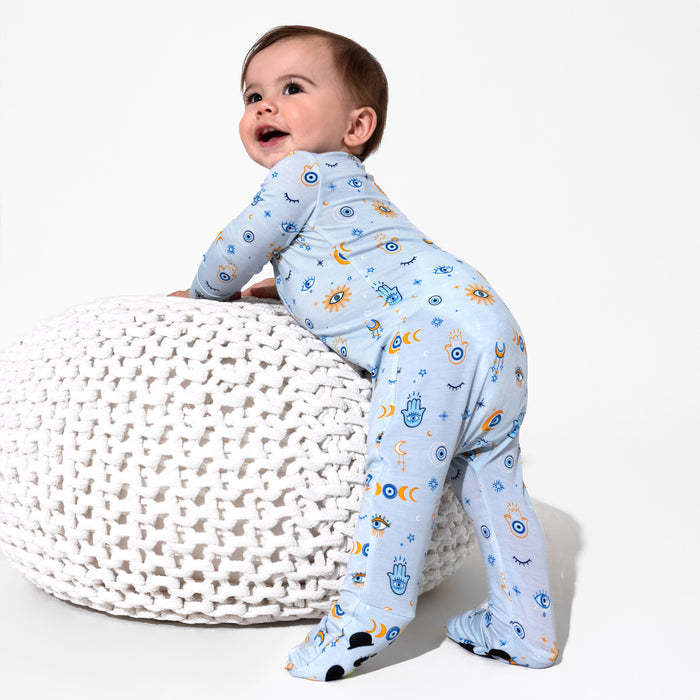 The Eye Blue Bamboo Convertible Footie