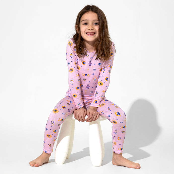 The Eye Pink Bamboo Kids Pajamas