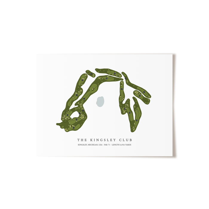 The Kingsley Club | Golf Course Map | Unframed