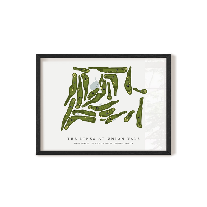 The Links At Union Vale | Golf Course Map | Black Frame