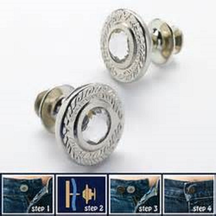 The Original Instant Button with Rhinestone For Jeans Removable Button