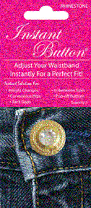 The Original Instant Button with Rhinestone For Jeans Removable Button