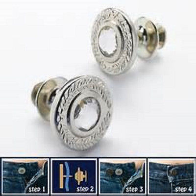 The Original Instant Button with Rhinestone For Jeans Removable Button