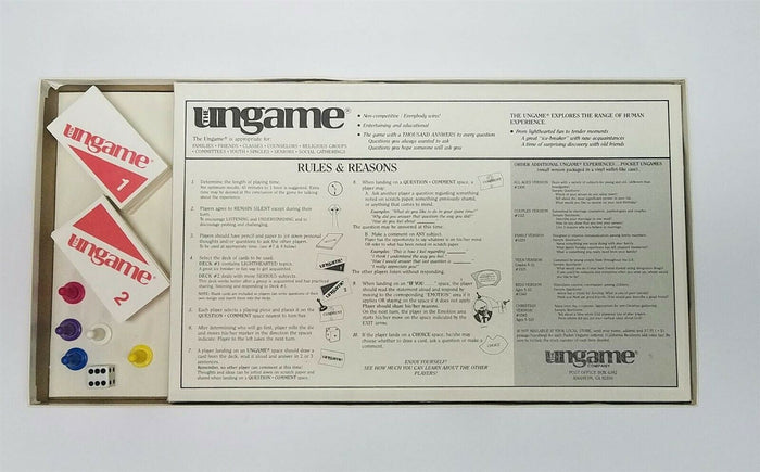 The Ungame Christian Version 1988 Edition Dr James Dobson by Talicor