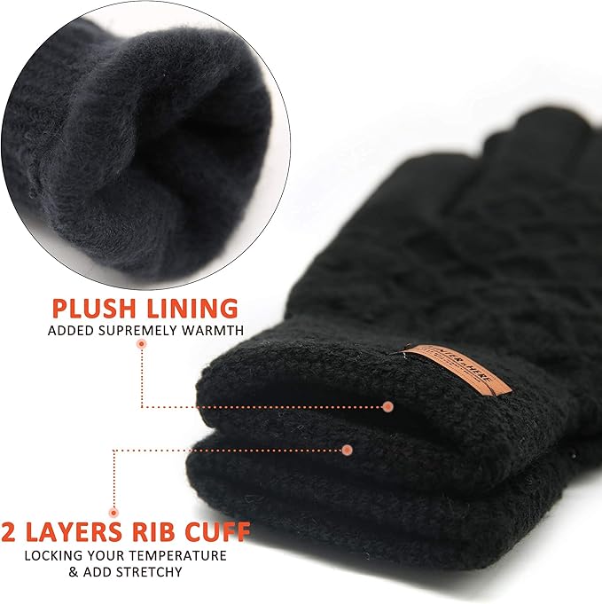 Thermal Touchscreen Fleece Gloves - Sovira