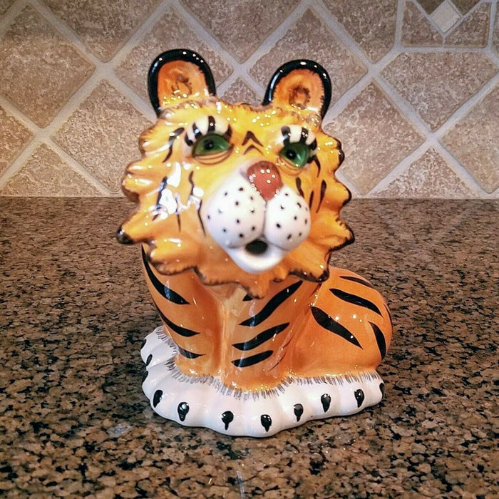 Tiger Teapot Ceramics Tea Pot by Blue Sky and Heather Goldminc Animal Décor