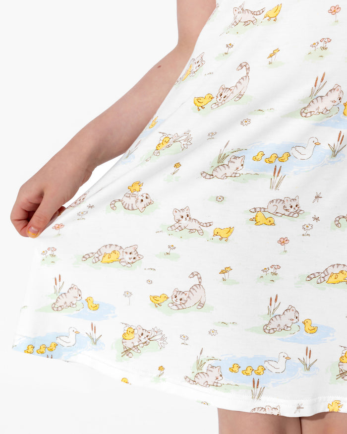 Tiny Tails Tales Bamboo Girls' Short Sleeve Dress