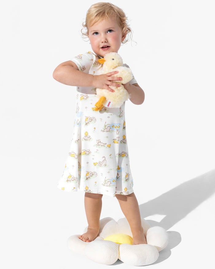 Tiny Tails Tales Bamboo Girls' Short Sleeve Dress