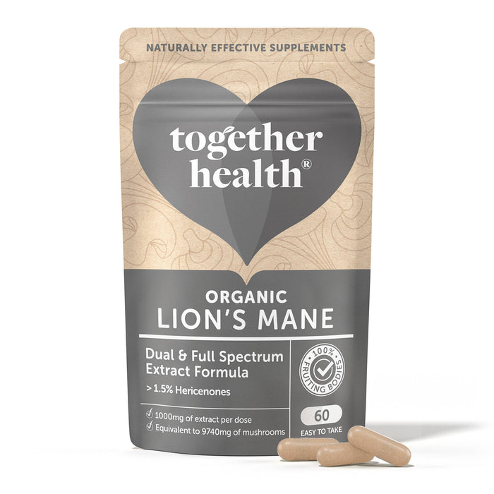 TOGETHER HEALTH Lions Mane Mushroom 9740mg - High Strength – 60 Capsules