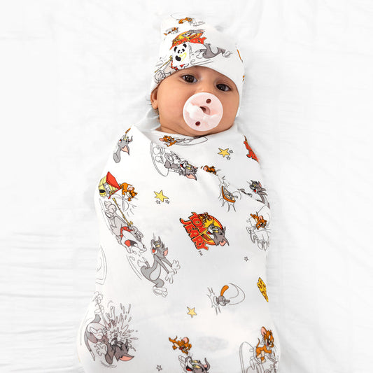 Tom & Jerry: Classic Bamboo Swaddle & Beanie Set