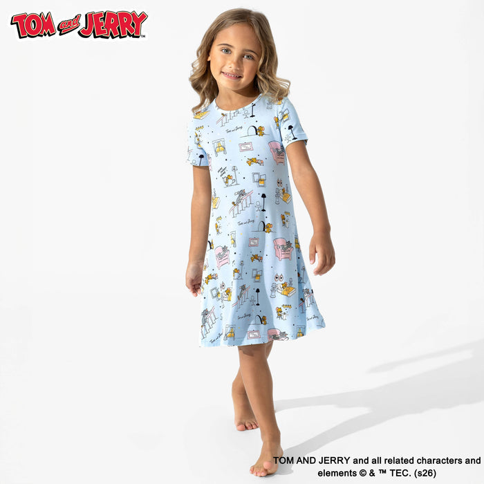Tom & Jerry: Home Sweet Home Bamboo Girls' Short Sleeve Dress