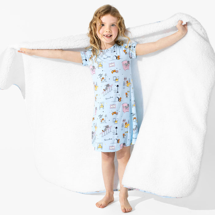 Tom & Jerry: Home Sweet Home Bamboo Girls' Short Sleeve Dress