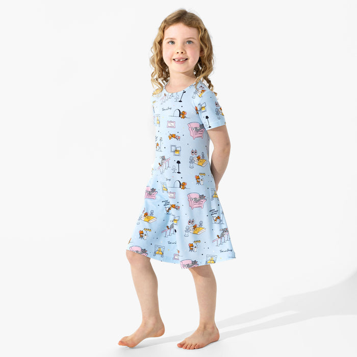 Tom & Jerry: Home Sweet Home Bamboo Girls' Short Sleeve Dress