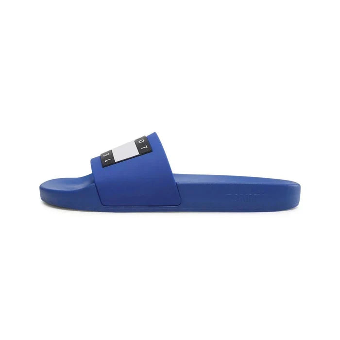 Tommy Hilfiger Essential Flag Badge Pool Slides - BLU SLM3 - Runner