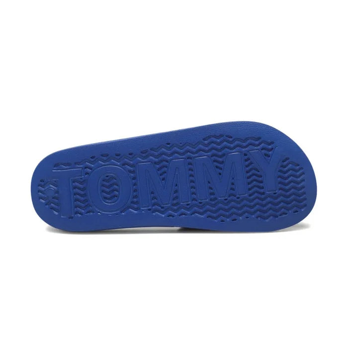 Tommy Hilfiger Essential Flag Badge Pool Slides - BLU SLM3 - Runner