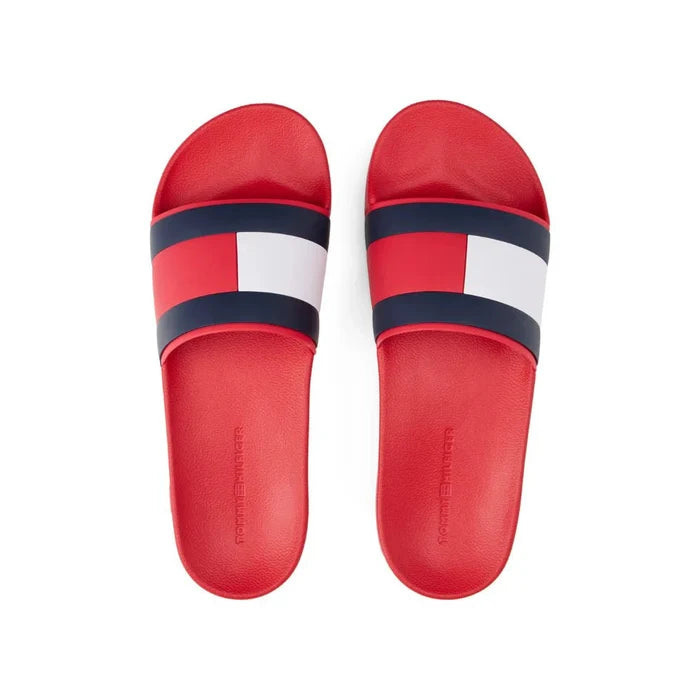 Tommy Hilfiger FLAG Pool Slides - RED SLM9 - Runner