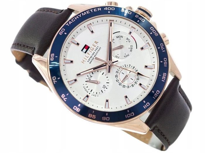 TOMMY HILFIGER Men's White Dial Watch - 1791966 - Original TTM57 - Runner
