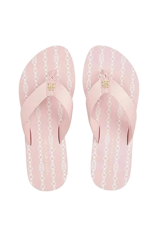 TOMMY HILFIGER MONOGRAM WEDGE FLIP - FLOPS - Pool shoes - foggy pink SLW18 - Runner