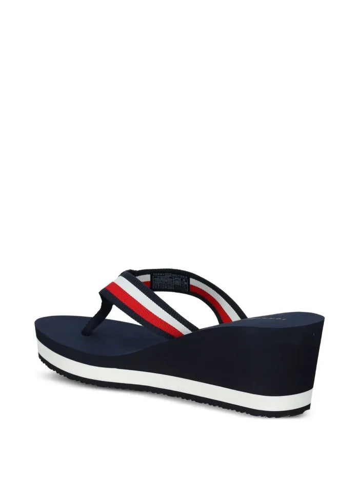 TOMMY HILFIGER signature strap wedge flip - flops SLW24 - Runner