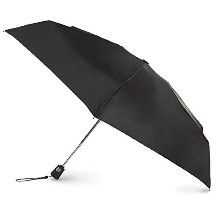 Totes Blue Line Travel Auto Open-Close Umbrella Black - 7109