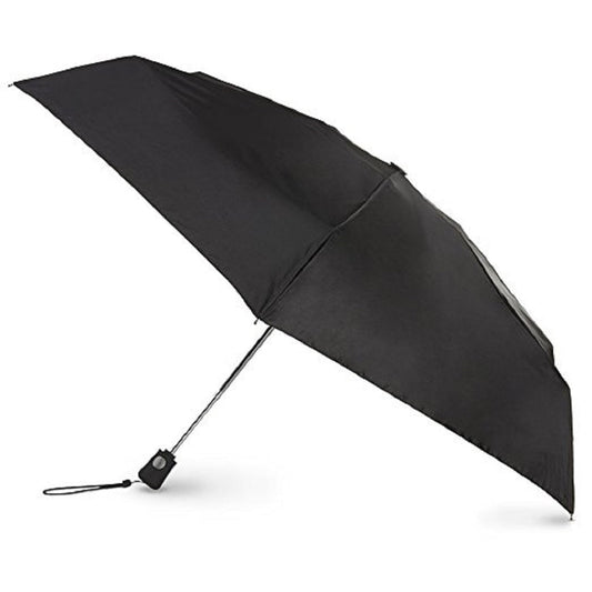 Totes Blue Line Travel Auto Open-Close Umbrella Black - 7109