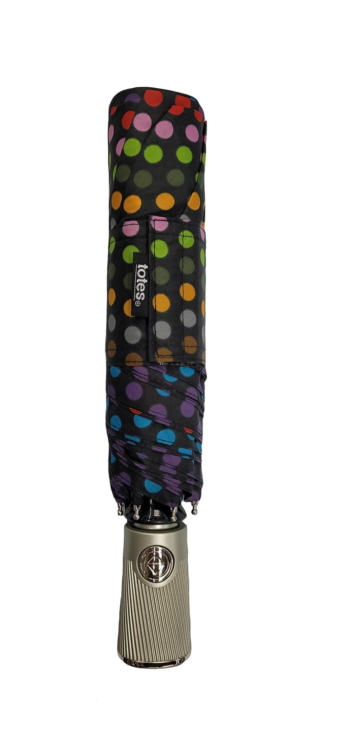 Totes Sunguard Automatic Open Close Umbrella W/ Neverwet & Sun Protection - 8411