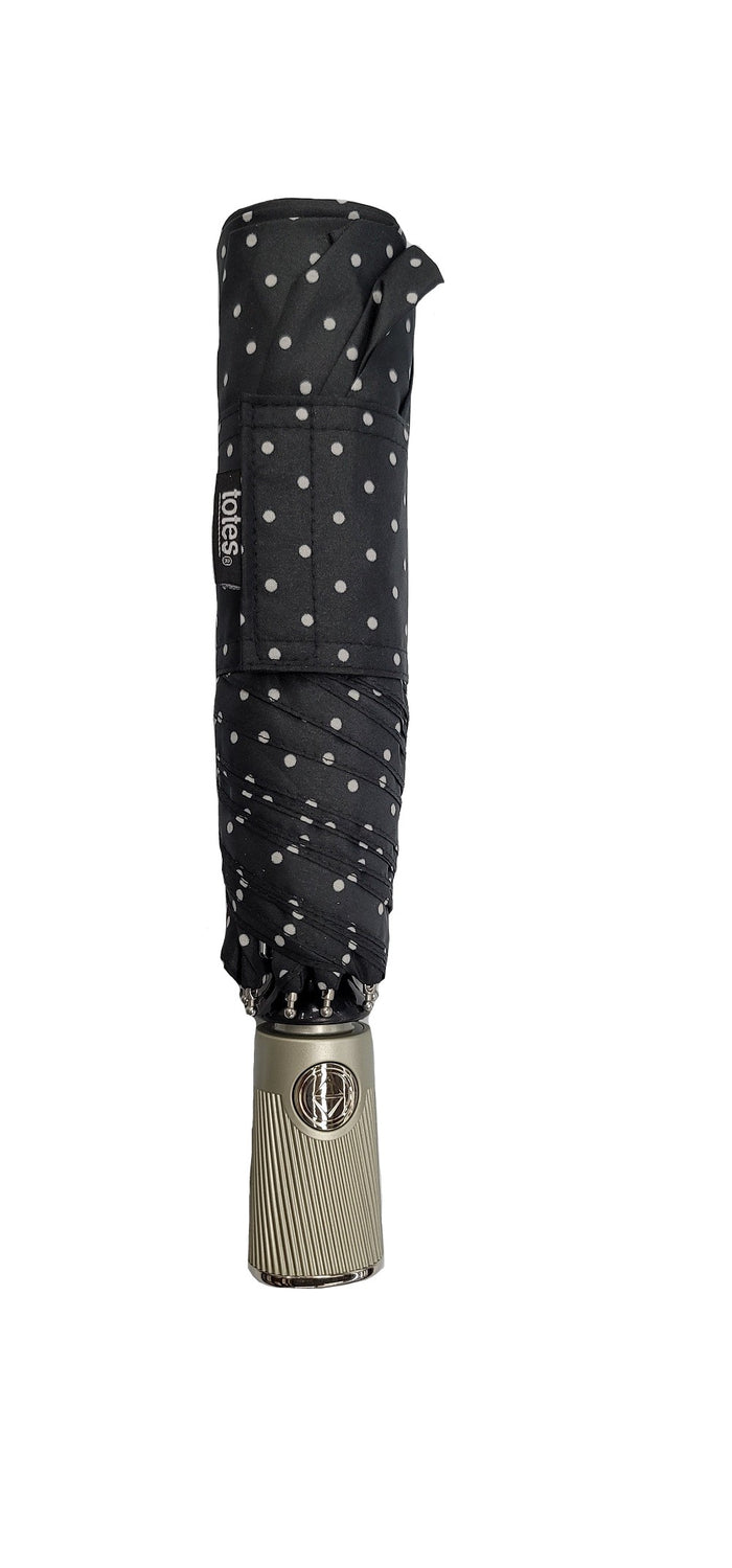 Totes Sunguard Automatic Open Close Umbrella W/ Neverwet & Sun Protection - 8411