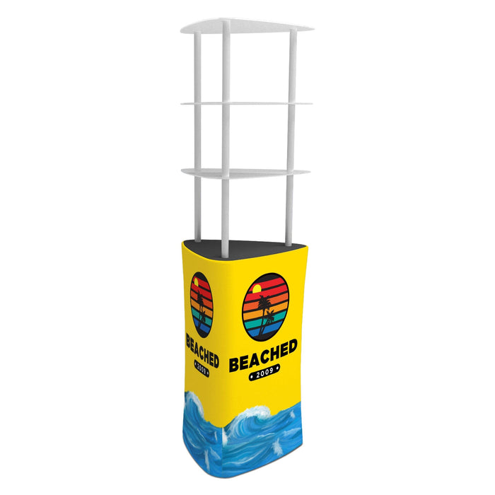 Triangle Trade Show Shelving Display