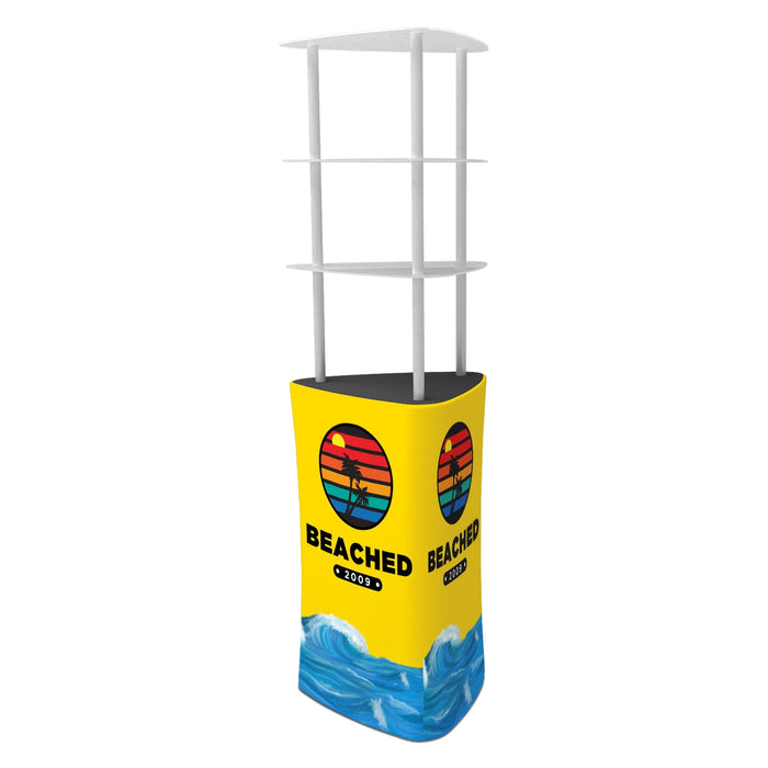 Triangle Trade Show Shelving Display