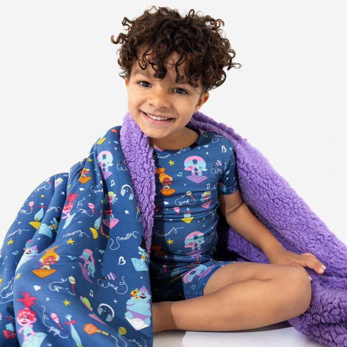 Trolls Music Valentine's Bamboo Sherpa Blanket