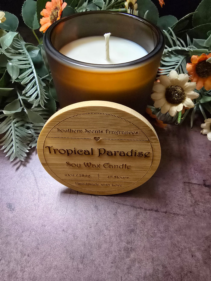 Tropical Paradise - Soy Wax Candle - Hand Poured - 10oz