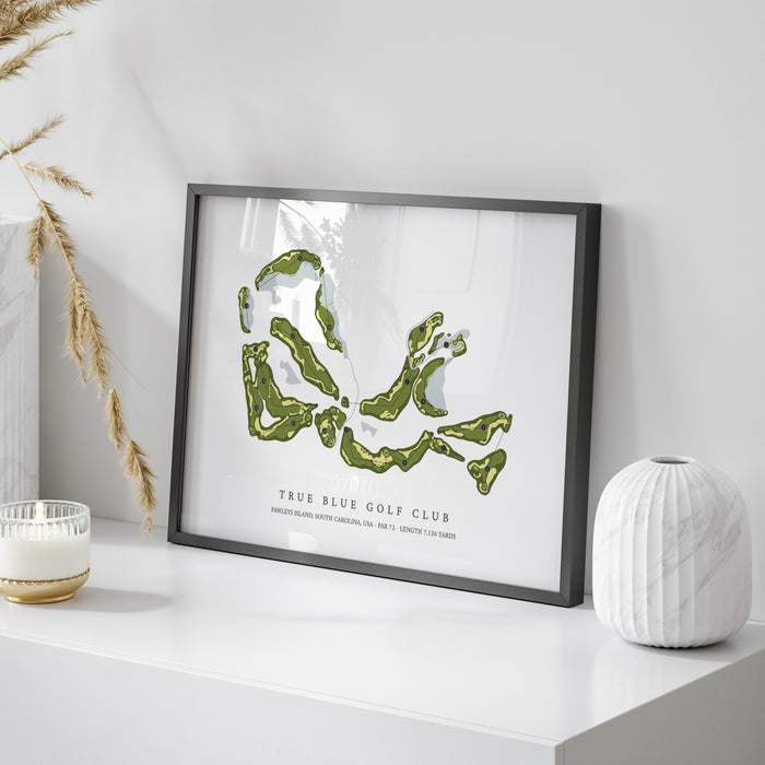 True Blue Golf Club | Golf Course Map | On Table