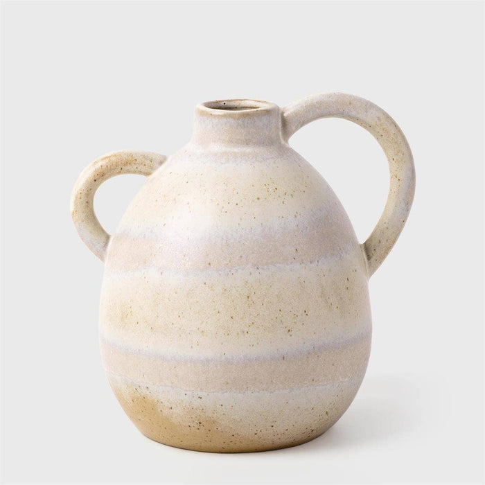Truu Reactive Glaze Ceramic Handled Vase