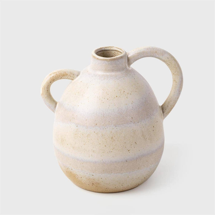 Truu Reactive Glaze Ceramic Handled Vase