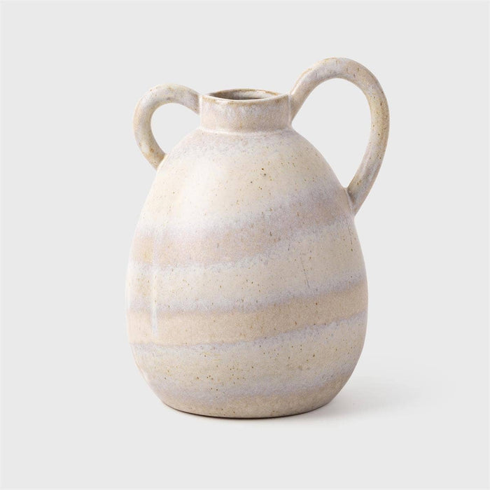 Truu Reactive Glaze Ceramic Handled Vase