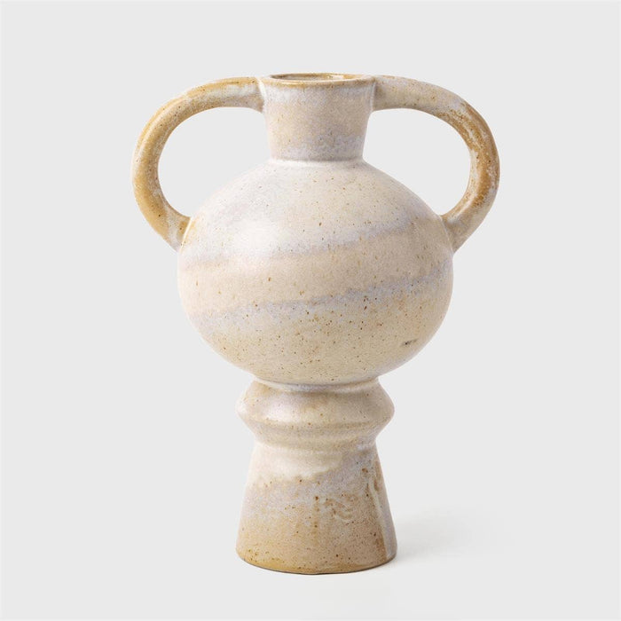 Truu Reactive Glaze Ceramic Handled Vase
