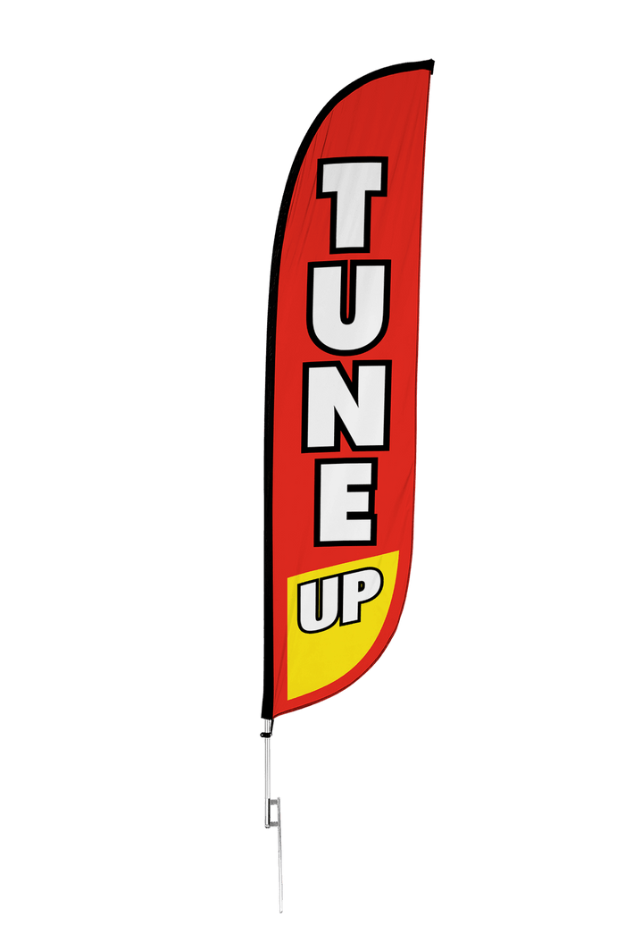 Tune Up Feather Flag Red & Yellow