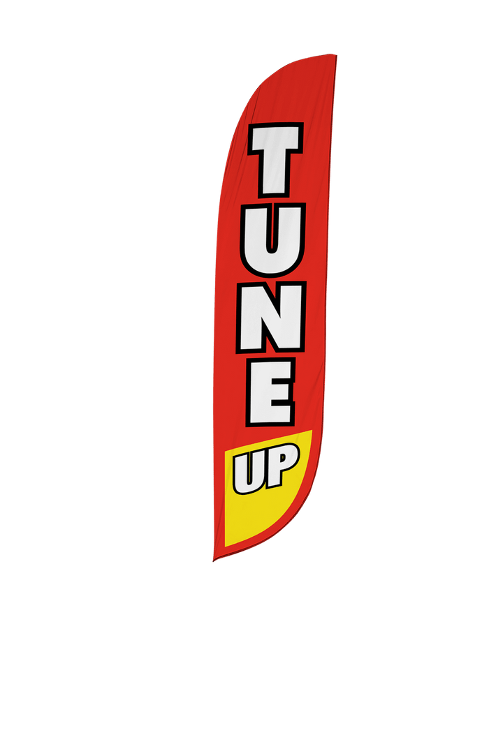 Tune Up Feather Flag Red & Yellow