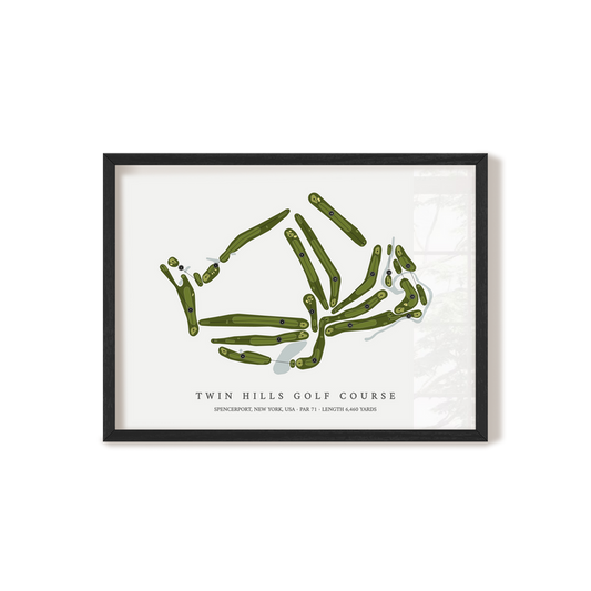 Twin Hills Golf Course | Golf Course Map | Black Frame