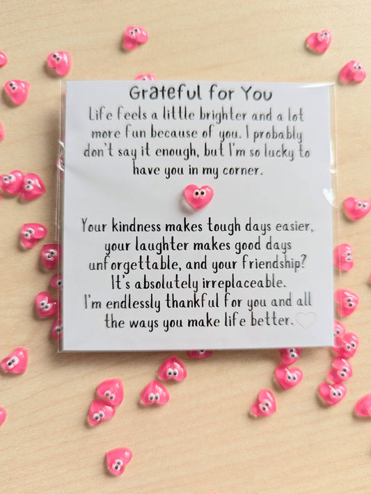 UPLIFTED INK Grateful for You Friendship Card – Mini Appreciation Card
