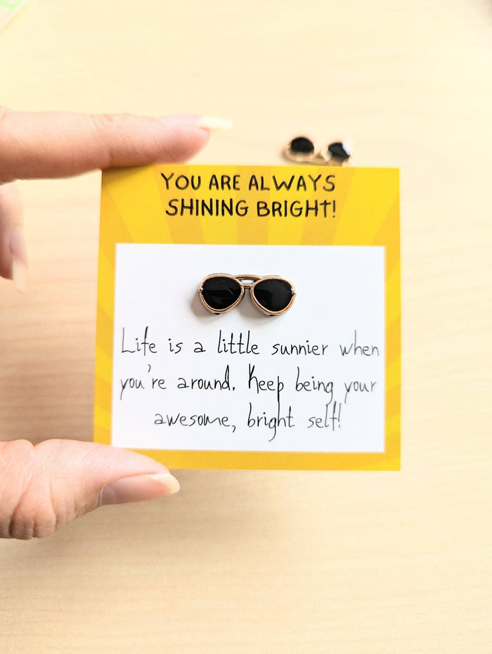 UPLIFTED INK Mini Card with Sunglasses Figurine - Encouragement Gift