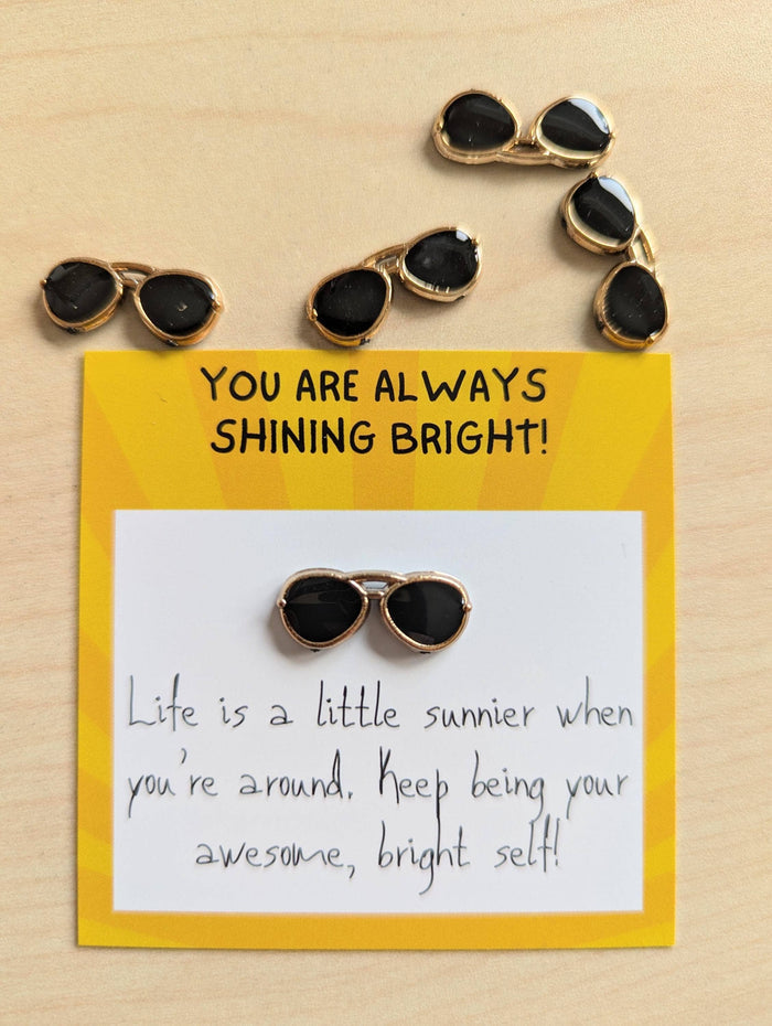 UPLIFTED INK Mini Card with Sunglasses Figurine - Encouragement Gift
