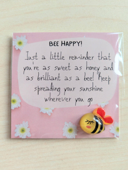 UPLIFTED INK Spread Sunshine with our "Bee Happy" Uplifting Mini Card!