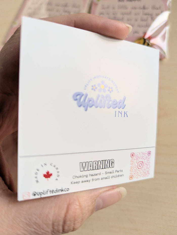 UPLIFTED INK Spread Sunshine with our "Bee Happy" Uplifting Mini Card!