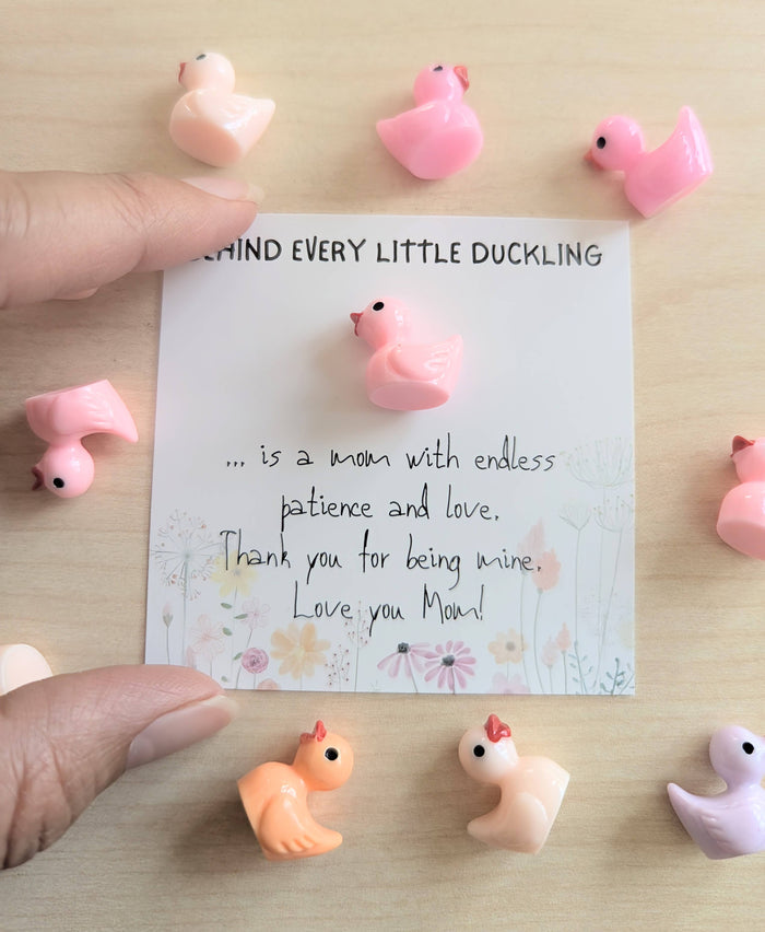 UPLIFTED Mother’s Day Card with Duck, Cute Mom Card from Daughter Son