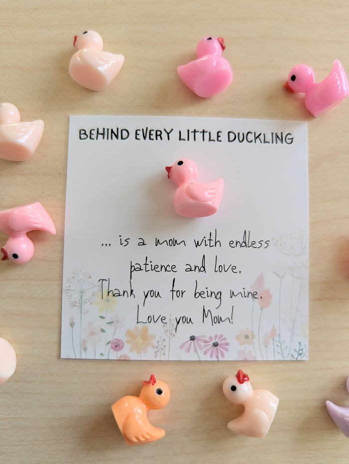 UPLIFTED Mother’s Day Card with Duck, Cute Mom Card from Daughter Son