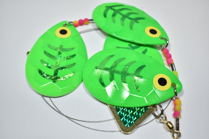 UV Glow Green Jeans - 4 Blade Cowbells